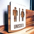 Placa De Sinalização | Unissex - Mdf 15x13cm